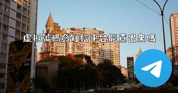 虚拟號碼發短信平台能查出來嗎