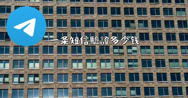 一条短信驗證多少钱