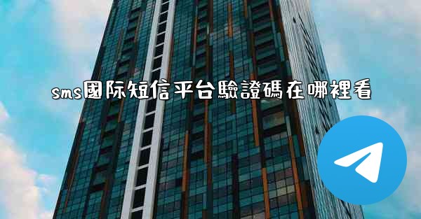 sms國际短信平台驗證碼在哪裡看