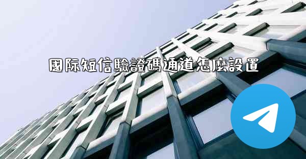 國际短信驗證碼通道怎麼設置