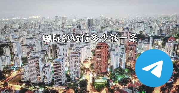 國际發短信多少钱一条