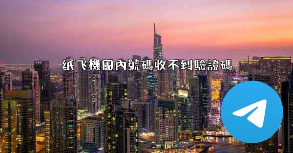 纸飞機國內號碼收不到驗證碼