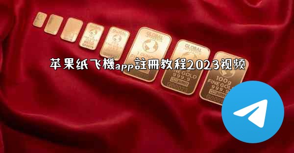 苹果纸飞機app註冊教程2023视频