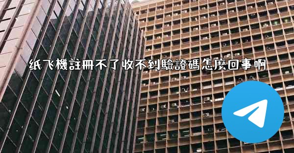 纸飞機註冊不了收不到驗證碼怎麼回事啊