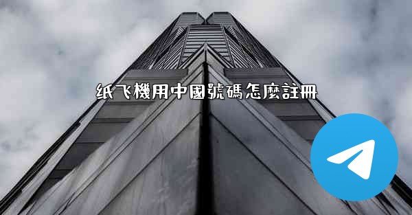 纸飞機用中國號碼怎麼註冊