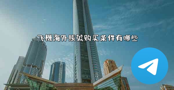 飞機海外賬號购买条件有哪些