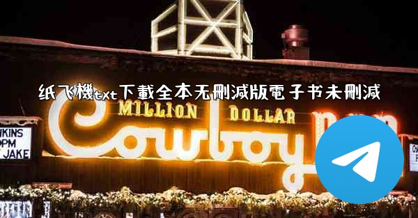 纸飞機txt下載全本无刪減版電子书未刪減