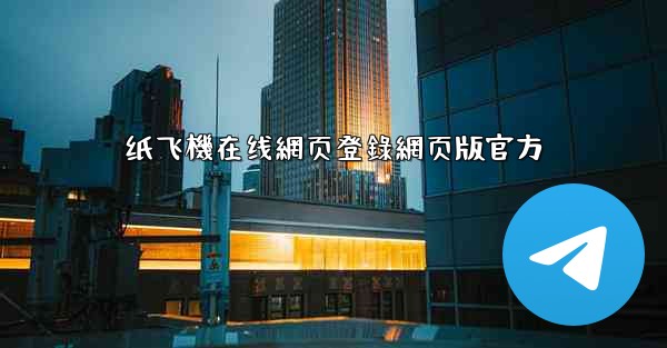 纸飞機在线網页登錄網页版官方