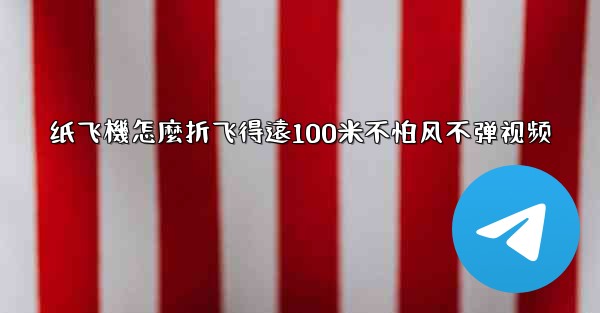 纸飞機怎麼折飞得遠100米不怕风不弹视频