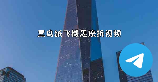 黑鸟纸飞機怎麼折视频