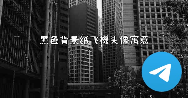 黑色背景纸飞機头像寓意