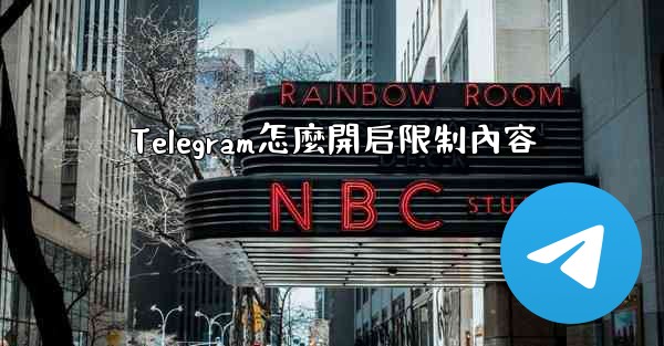 Telegram怎麼開启限制內容