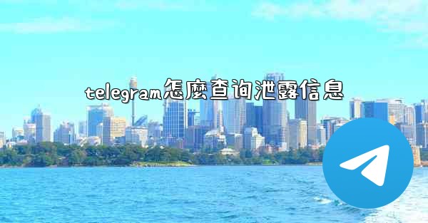 telegram怎麼查询泄露信息