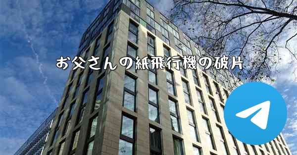 お父さんの紙飛行機の破片