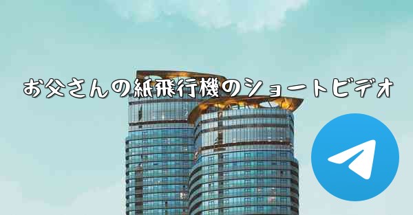 お父さんの紙飛行機のショートビデオ