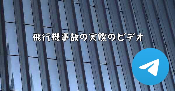 飛行機事故の実際のビデオ