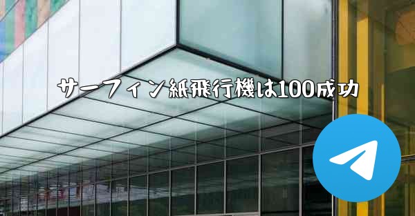 サーフィン紙飛行機は100成功