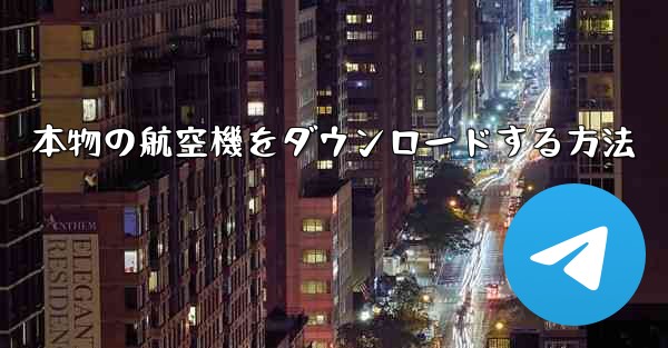 本物の航空機をダウンロードする方法