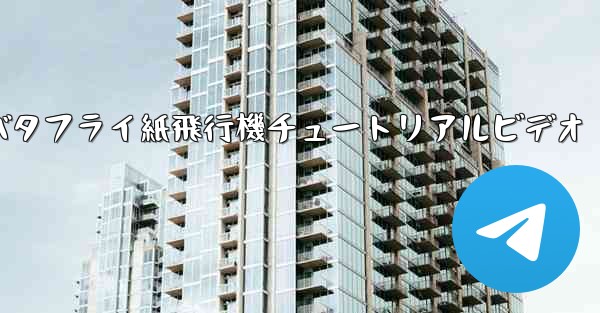 バタフライ紙飛行機チュートリアルビデオ