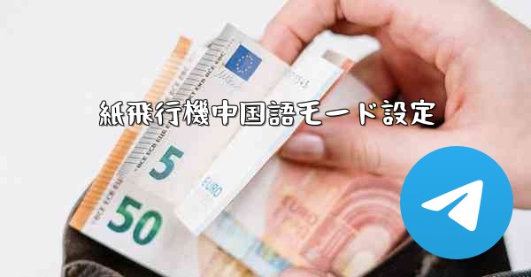 紙飛行機中国語モード設定