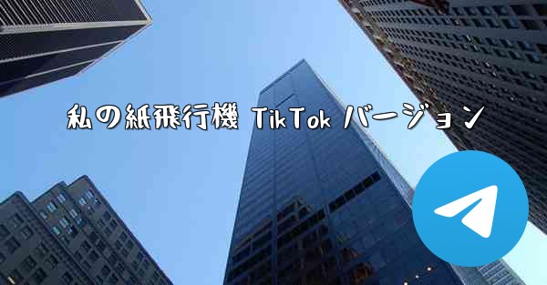 私の紙飛行機 TikTok バージョン