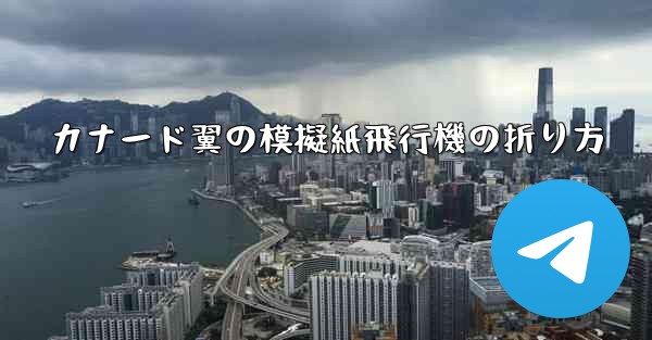 カナード翼の模擬紙飛行機の折り方