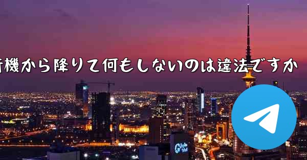 紙飛行機から降りて何もしないのは違法ですか