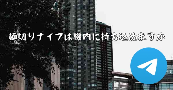 麺切りナイフは機内に持ち込めますか