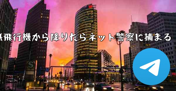 紙飛行機から降りたらネット警察に捕まる