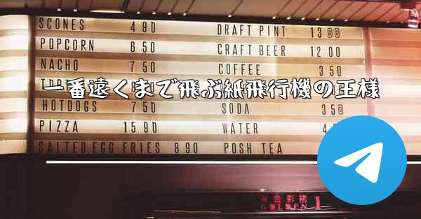 一番遠くまで飛ぶ紙飛行機の王様