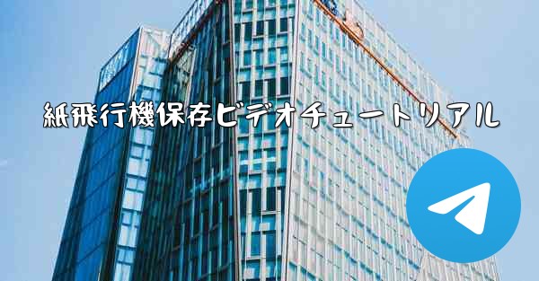 紙飛行機保存ビデオチュートリアル