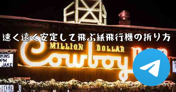 速く遠く安定して飛ぶ紙飛行機の折り方