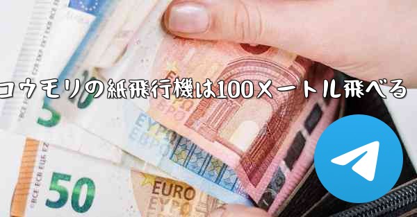 コウモリの紙飛行機は100メートル飛べる