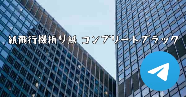 紙飛行機折り紙 コンプリートブラック