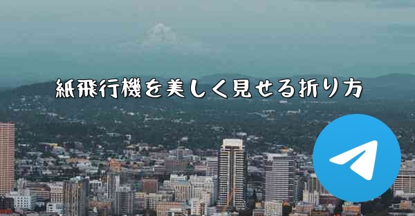紙飛行機を美しく見せる折り方