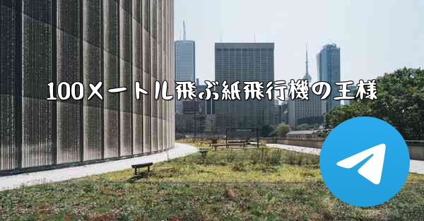 100メートル飛ぶ紙飛行機の王様