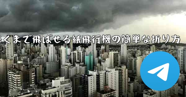 一番遠くまで飛ばせる紙飛行機の簡単な折り方