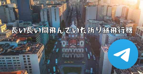 長い長い間飛んでいた折り紙飛行機