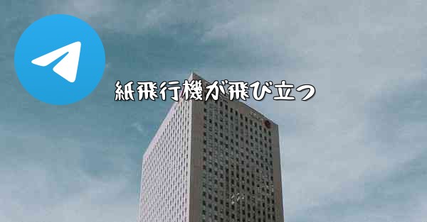 紙飛行機が飛び立つ