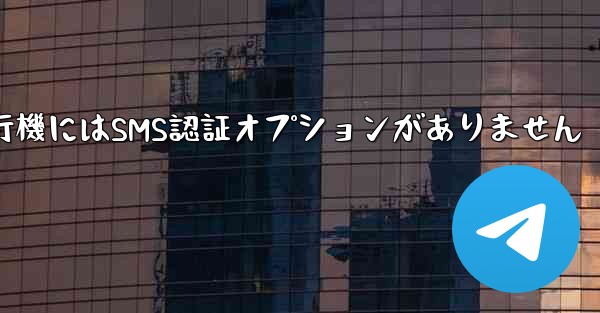 紙飛行機にはSMS認証オプションがありません