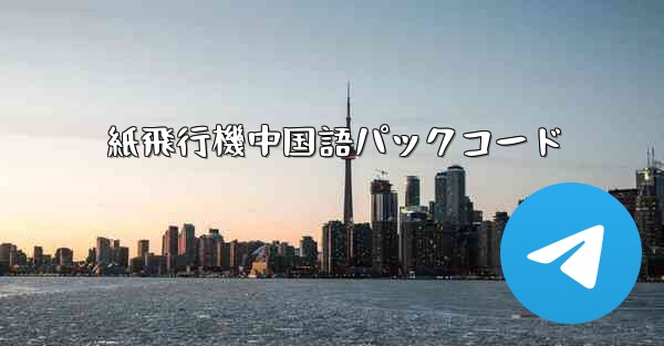 紙飛行機中国語パックコード