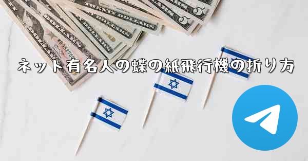 ネット有名人の蝶の紙飛行機の折り方