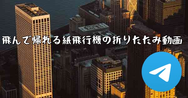 飛んで帰れる紙飛行機の折りたたみ動画