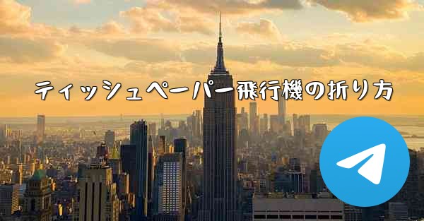 ティッシュペーパー飛行機の折り方