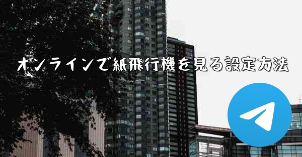 オンラインで紙飛行機を見る設定方法