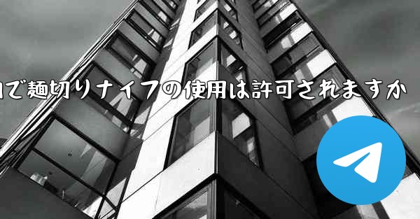 飛行機内で麺切りナイフの使用は許可されますか