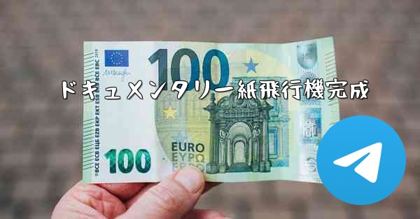 ドキュメンタリー紙飛行機完成