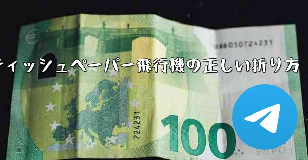ティッシュペーパー飛行機の正しい折り方