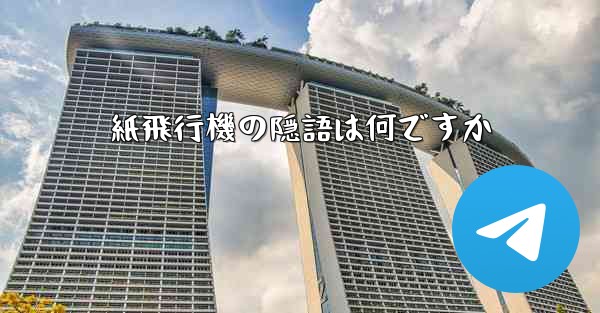 紙飛行機の隠語は何ですか