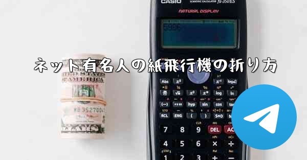 ネット有名人の紙飛行機の折り方